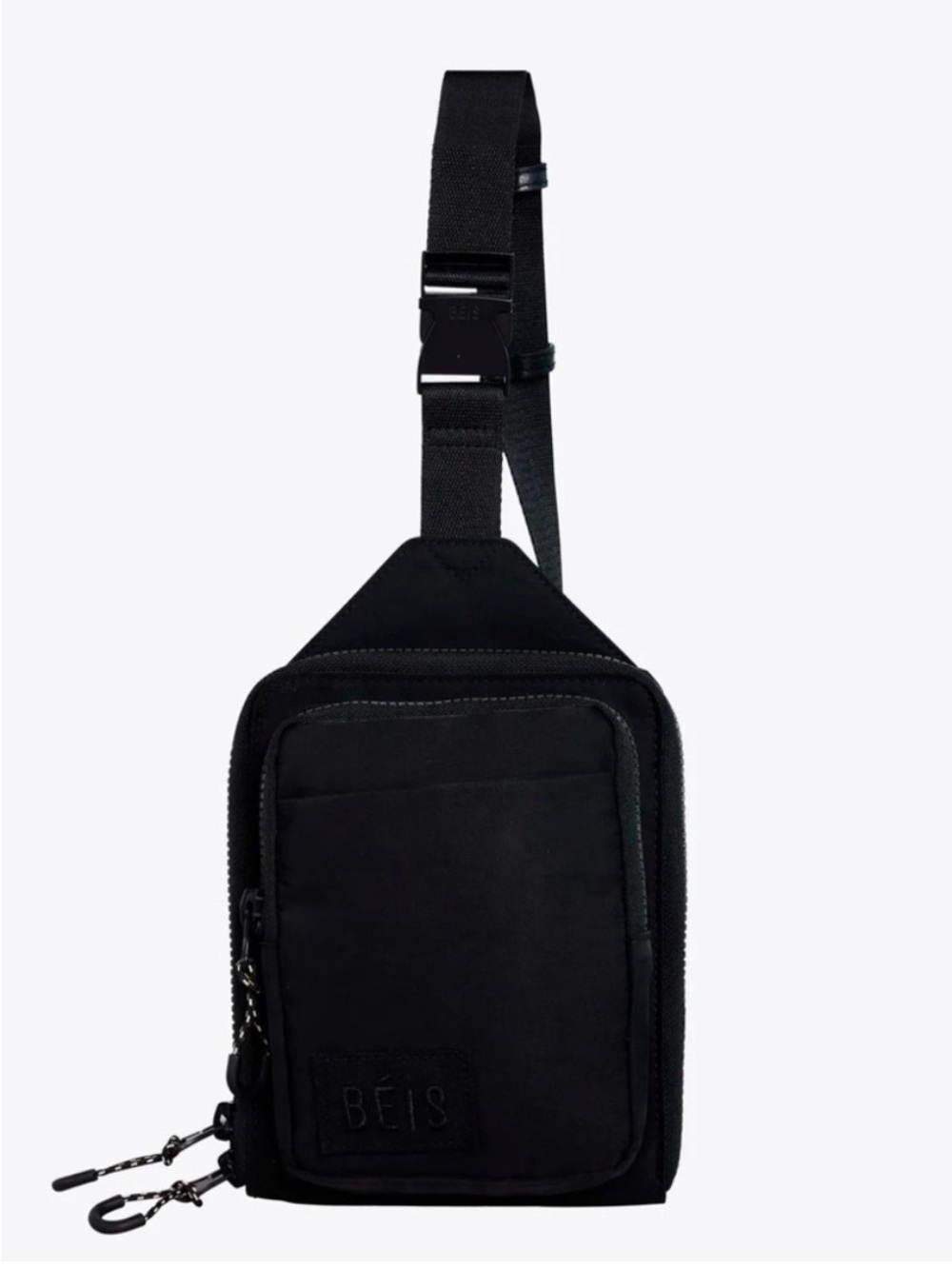 BEIS Black Minimalist Sling Pack for Men or Women